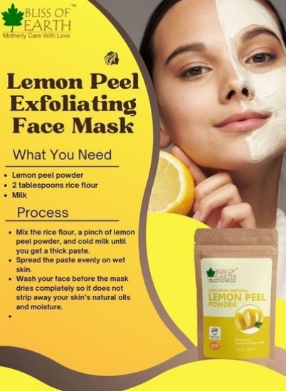پودر پوست لیمو 100% خالص برای سفید کردن پوست، آکنه و روشن کننده صورت بسته 100 گرمی 3 عددی