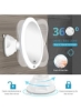 آینه بزرگنمایی 15X با نور - نسخه ارتقا یافته 2021 آینه آرایش روشن با بزرگنمایی، آینه بزرگنمایی LED برای حمام با مکنده، قابلیت تنظیم نور، منبع تغذیه دوگانه