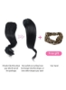 Estelle 2 Pieces Wave Side Bangs in Bangs Real Human Hair Wave Fringe Hair Extensions Jet Black