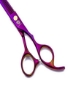 ست قیچی برش مو بنفش 6.0 اینچی با تیغ، قاب قیچی چرمی، قیچی کوتاه کننده موی باربر برای آرایشگاه های حرفه ای یا مصارف خانگی