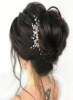 شانه موی عروس نقره ای عروس اکسسوری موی کریستالی عروس تکه بدلیجات مو برای زنان و دختران (نقره ای)