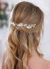 گیره مو سنجاق گل سفید عروس Unsutuo گیره بدلیجات نقره ای مدل موی عروس اکسسوری زنانه ست 3 تایی (نقره ای)