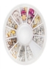 چرخ تزئینات ناخن سه بعدی مانیکور Essional با گل میخ های فلزی در رنگ های ترکیبی و 12 شکل مختلف توسط Vaga