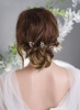 3 عدد سنجاق موی برگ های کریستالی ساده دست ساز برای ساقدوش های عروس عروس گل پارتی مجلسی رقصی دخترانه اکسسوری مو بوهو (رزگلد)