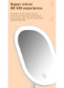 آینه آرایشی LED رومیزی قابل تنظیم پر نور آینه پانسمان قابل شارژ با 3 حالت نورپردازی صورتی