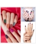 Atte Pure Color Coffin Nails Fase Balerina Nails Fake Nails Nails Nails Nails Nails Nails Nail Cover Full Cover Nails Nails Nail with one Crystal Nail for Nail Art Salon Diy Decoration (تابوت)