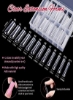 L Forms Set,Tsmaddts 120 Pcs Clear Nail Extension Forms Coffin Nail Forms ژل با گیره ناخن برس ژل ناخن جمع کننده فایل های ناخن بافر فشار دهنده کوتیکول، کیت قالب ژل ناخن