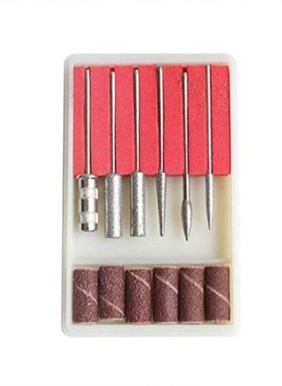 Nail Art 6 Drill Bits File Set Tool For Electric Manicure Carver Carver