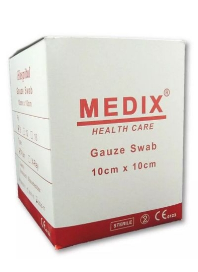 سواب گاز استریل Medix 10cm x 10cm 8Ply