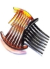 شانه های چرخشی فرانسوی زنانه شانه موی جانبی پلاستیکی با ست هفت دندانه 6 تایی (3 رنگ هر 2 عدد)