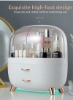 جعبه سازمان‌دهنده لوازم آرایش مدرن قفسه نمایشگر لوازم آرایشی و بهداشتی با کشو کابینت نمایش زیبا ضد گرد و غبار مناسب برای کمد اتاق خواب روی حمام (خاکستری)