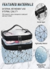 کیف های آرایشی کیف های آرایشی مسافرتی دو لایه Make Up Organizer کیف های آرایشی - الماس آبی