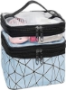 کیف های آرایشی کیف های آرایشی مسافرتی دو لایه Make Up Organizer کیف های آرایشی - الماس آبی