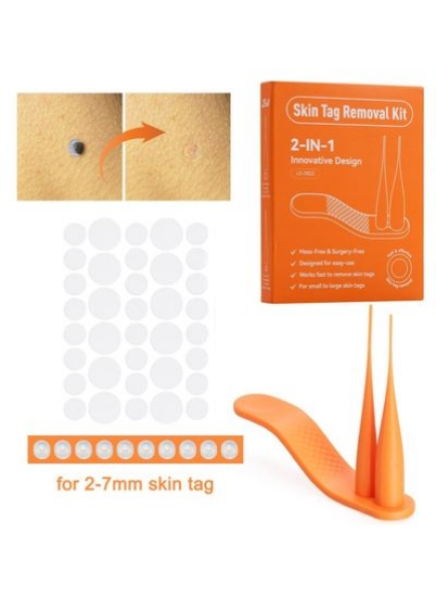 ابزارهای کیت حذف برچسب پوستی 2 در 1 با نوارهای برچسب میکرو پوست برای برداشتن و ترمیم خال های کوچک تا بزرگ (2 میلی متر تا 7 میلی متر) وصله ایمن و بدون درد