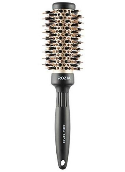 برس موی گرد Pro Boar Bristles Thermal Seramic Ionic Tech Antistatic Rollir Brash Fordry Drying Curling Hair brushing (32 میلی متر)