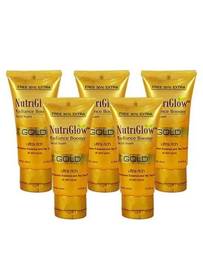 فوم تقویت کننده صورت Gold Radiance برای پوست های مغذی و آبرسان کاهش لکه های تیره و لکه های همه نوع پوست 65 میلی لیتر در هر بسته 5 تایی