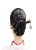استیک موی شیک رترو چوبی به سبک چینی با منگوله برای حالت دادن به موهای بلند (صورتی سبز)