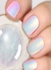 پودر ناخن کروم Mermaid Nail Powder Iridescent Nails Powder Aurora Chrome Powder for Nails Opal Rainbow Mica Powders Sunset Chameleon پودر ناخن کروم پیگمنت مانیکور