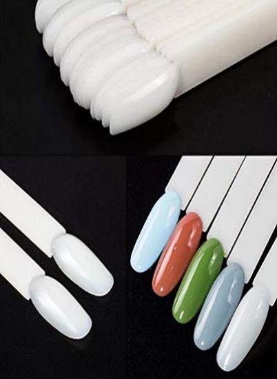 نکات هنر ناخن پلاستیکی N شکل نمایشگر میله های تمرینی نمایش تخته لهستانی با نگهدارنده حلقه تقسیم فلزی (سفید)
