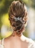 سنجاق کریستالی عروس مدل موی عروس اکسسوری موی عروسی زنانه و دخترانه (نقره ای)