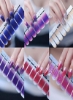 S Nail Stickers Glitter Gradient Color Shine Full Wraps استیکرهای لهستانی نوارهای برگردان ست ناخن های خودآشفته برای دختر خانم ها