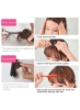 گیره استل در مدل موی چتری اکستنشن موی نازک بادی نازک زنانه گیره موی یک تکه فری کاملاً مرتب، موی راسته کناری موی کاذب با لوازم جانبی گیره (بدون سایدور، مشکی جت)