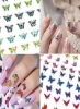 Fly Nail Stickers for Ecrylic Nails Butterfly Nail Art Stickers Laser 3D Properfly Shapes Laser 3D Properfly Shapes Nail for Nail Art Foils for Nail Art Foils Properflies Adhesive Properflies Designs Transfer Nail Transfer مانیکور دکور (9 برگ)
