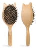 برس مو مسافرتی Ush، Bestool کوچک برای زنان، مردان یا کودکان، برس چوبی موی گراز نوپا برای گره زدایی، مو زدایی، توزیع روغن (طبیعی)