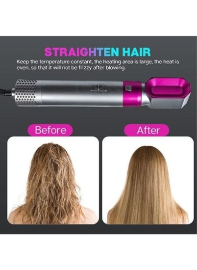 Styler 5 in 1 Hair Dryer Hot Air Brush Styler Negative Ion Hair Straightener Volumizer Hair Curler Hair Hair Wrap Brush