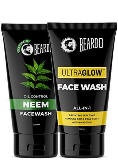 ترکیبی برای شستشوی صورت Ultraglow و Facewash Neem برای پوست های بدون آکنه | ساخت هند (بسته 2 عددی)