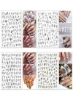 12 ورق انتزاعی استیکرهای هنر ناخن هنر مینیمالیستی مدرن گرافیتی تزئینات ناخن خودچسب صورت خانم طراحی ساده رنگی تزیین ناخن برای زنان