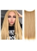 اکستنشن مو Halo Straight Light Hairpieces Synthetic بلوند عسلی ] هدبند سیمی مخفی 3.2 اونس برای زنان فیبر مقاوم در برابر حرارت بدون گیره