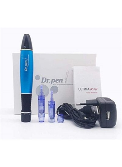 Electric Auto Ultima A1 Face Massage Derma Pen آبی/مشکی