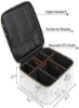 کیت آرایش آرایشی حرفه ای Pu Storage Organizer کیف توالت مسافرتی با محفظه قابل تنظیم، 26L X 23B X 9H سانتی متر (مرمر سفید)
