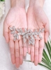 شانه موی کریستال عروس عروس اکسسوری بدلیجاتی شانه کناری عروس برای زنان و دختران (ASsilver)