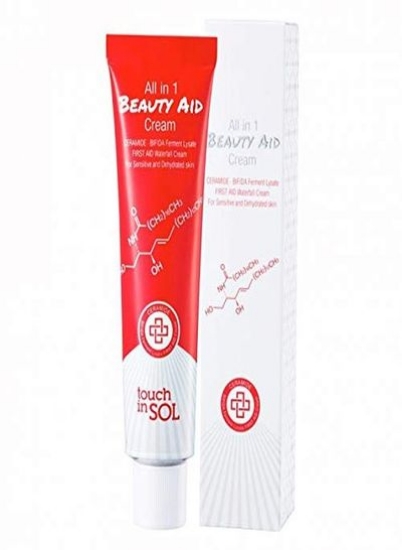 کرم کمکی All In 1 Beauty Aid 2.54 Fl.Oz. (75 میلی لیتر) کرم مرطوب کننده و مغذی پوست صورت، عصاره سرامید و سنتلا آسیاتیکا باعث آرامش پوست برای پوست های خشک و حساس می شود.
