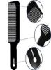 3 بسته شانه بربر شانه قیچی شانه های قیچی رویه صاف شانه های برش مو مناسب برای برش های کلیپر و تاپ های صاف (مشکی)