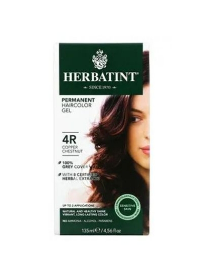 Herbatint Permanent Haircolor Gel 4R Copper Chestnut 4.56 fl oz 135 ml