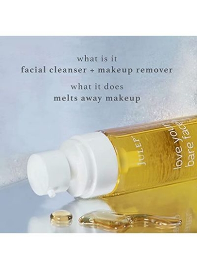 روغن پاک کننده و پاک کننده آرایش ضد پیری صورت برهنه خود را دوست داشته باشید، شستشوی صورت برای پوست های حساس معمولی تا خشک، 3.5 فلون اونس