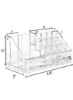 جعبه سازمان‌دهنده آرایشی آرایشی 16 محفظه پلاستیکی، شفاف (21.2LX 12.5WX 7.8H)