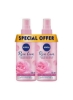 مه مرطوب کننده صورت NIVEA Rose Care، گلاب ارگانیک، انواع پوست، 2x150ml