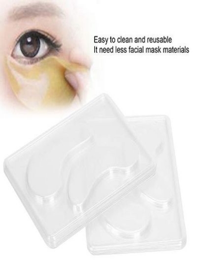 قالب ماسک چشم، 25 عدد قالب ماسک چشم شفاف Diy قابل حمل قابل استفاده مجدد مجموعه سینی صفحه ماسک ماسک چشم