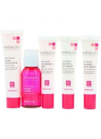 Andalou Naturals 1000 Roses Get Started Kit Sensitive 5 Piece Kit