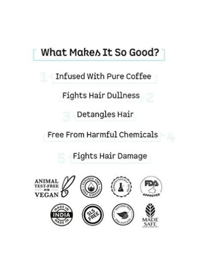 نرم کننده کنترل ریزش مو قهوه با پرو ویتامین B5 و روغن آرگان | تقویت مو، تغذیه ساقه مو | بدون سولفات و پارابن | برای مردان و زنان | 250 میلی لیتر