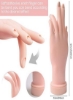تمرین مانیکور ناخن برای ناخن های اکریلیک تمرین مانیکور دست و انگشتان انعطاف پذیر دست با 500 عدد نکات ناخن نادرست خاک رس و سوهان ناخن برای ابزار آموزش هنر ناخن (روشن)
