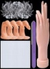 تمرین مانیکور ناخن برای ناخن های اکریلیک تمرین مانیکور دست و انگشتان انعطاف پذیر دست با 500 عدد نکات ناخن نادرست خاک رس و سوهان ناخن برای ابزار آموزش هنر ناخن (روشن)