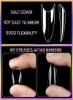 L Tips Infilila 200Pcs Clear Stiletto Nail Tips for Ecrylic Nail with 2Pcs Gluefake Fase Nails Nif Cover نوک ناخن مصنوعی حرفه ای برای سالن هنر ناخن و مصارف خانگی