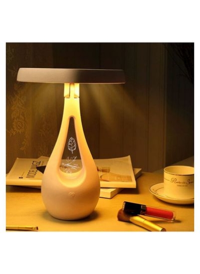 لامپ رومیزی آینه آرایشی چراغ LED شکل قلب شارژی صورتی