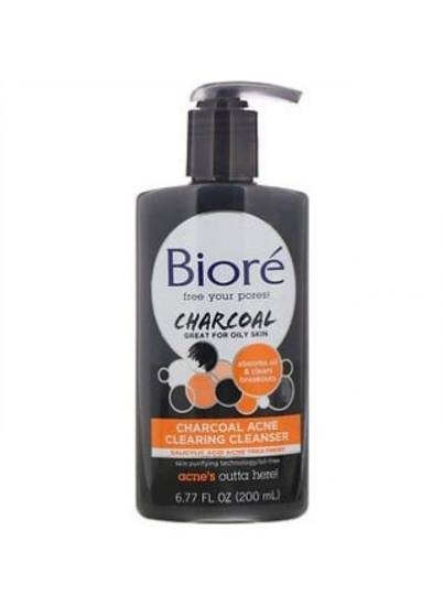 پاک کننده آکنه Biore Charcoal 6.77 fl oz