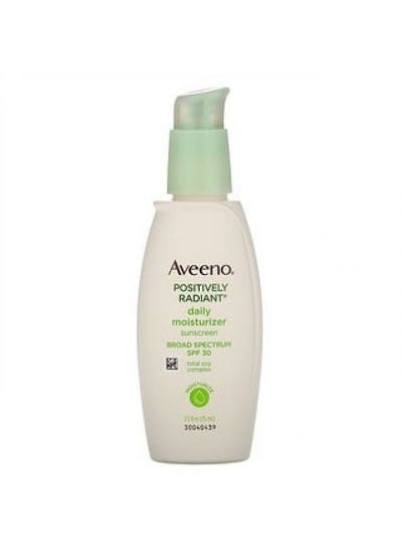 مرطوب کننده روزانه Aveeno Active Naturals Positively Radiant SPF 30 2.5 fl oz 75 ml